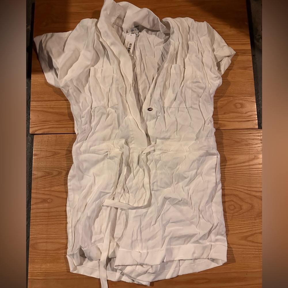 She & Sky white romper